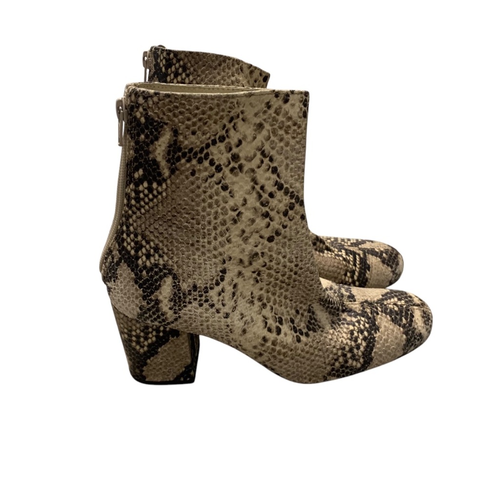 Free People Cecile Ankle Boot snakeskin leather square toe women’s size 7.5